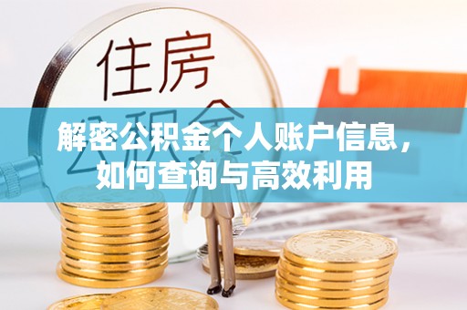 和顺解密公积金个人账户信息，如何查询与高效利用