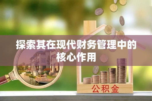 和顺探索其在现代财务管理中的核心作用